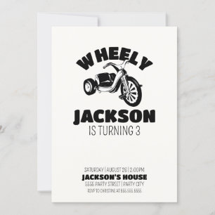 Big Wheel Boy Birthday bjudande - Hjärtligt stort  Inbjudningar