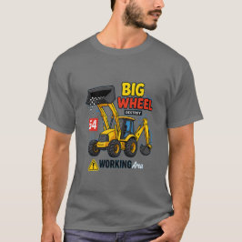 Big Wheel Construction Lastbil Graphic. T Shirt