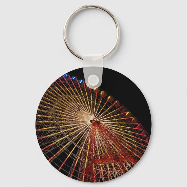 Big Wheel Funfair Night.jpg Nyckelring (Framsida)