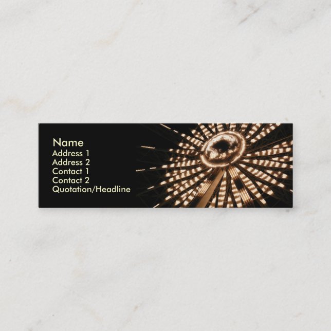 Big Wheel-julstjärna Mini Visitkort (Framsida)