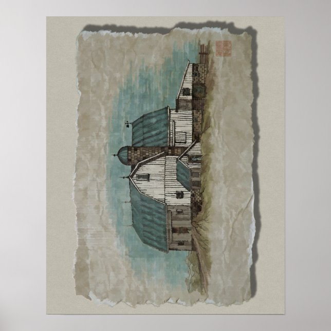 Big White Amish Barn Poster (Framsidan)