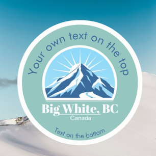 Big White British Columbia Kanada Blå Berg Klistermärken