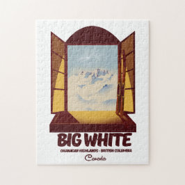 Big White British Columbia Kanada skidisplayaffisc Pussel