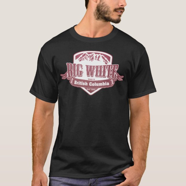 Big White British Columbia Ski Resort T Shirt (Framsida)