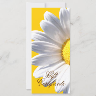 Big White-Daisy på Gult Gift-certifikat