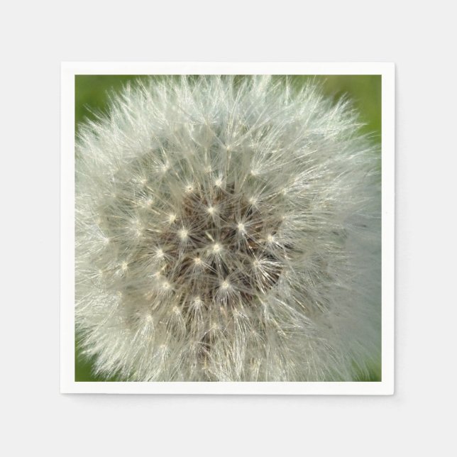 Big White Dandelion Paper Napkin Pappersservett (Framsidan)