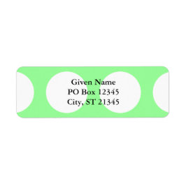 Big White Dots Returadress Etikett