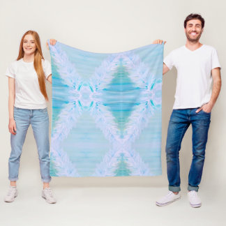 Big White Feather Fleecefilt