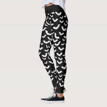 Big White Fladdermus Byxor Leggings
