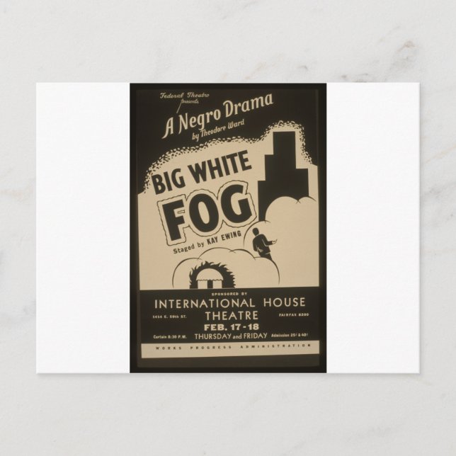 Big White Fog Vykort (Framsida)