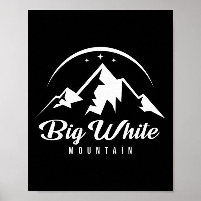 Big White Mountain Canada Ski Resort Skiing Snowbo Poster (Framsidan)