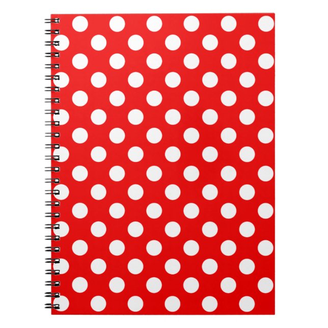 Big White Polka dots på den bärbara datorn Flashy  Anteckningsbok (Framsidan)