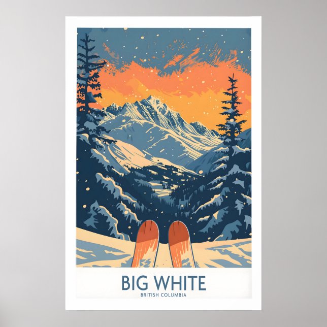 Big White Ski Print - British Columbi 1 Poster (Framsidan)