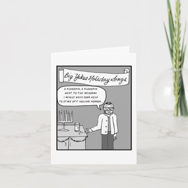 Big Yikes Helgdag Card: Hanukkah, O Hanukkah Tack Kort (Framsida)
