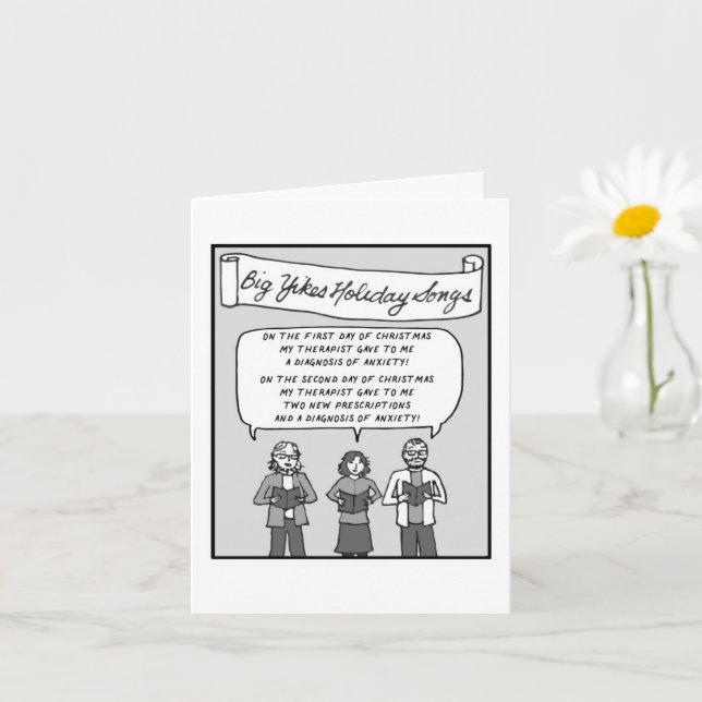 Big Yikes julkort: Julens 12 dagar Kort (Liten växt)