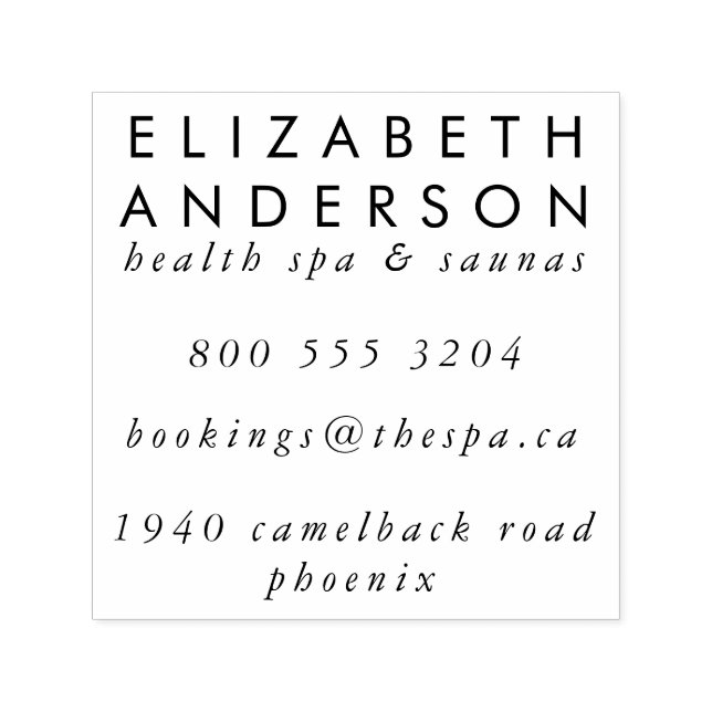 Big Your Company Telefon Email Adress Självfärgande Stämpel (Design)