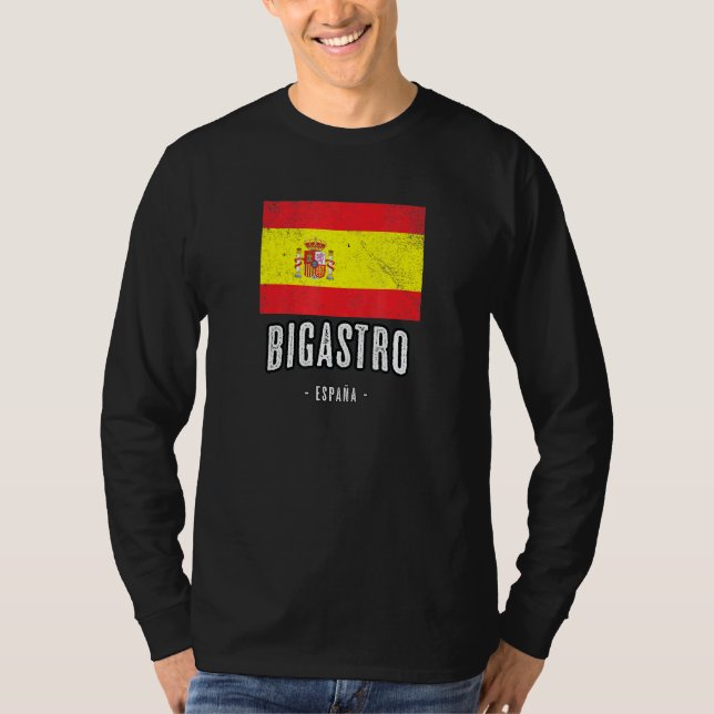 Bigastro Spain Es Flagga City Bandera Ropa T Shirt (Framsida)