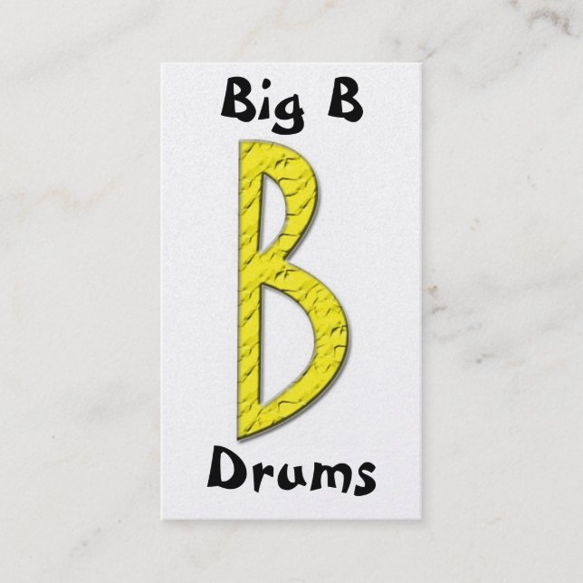 BigBdrumslogo2 stort B, trummar Visitkort (Framsida)