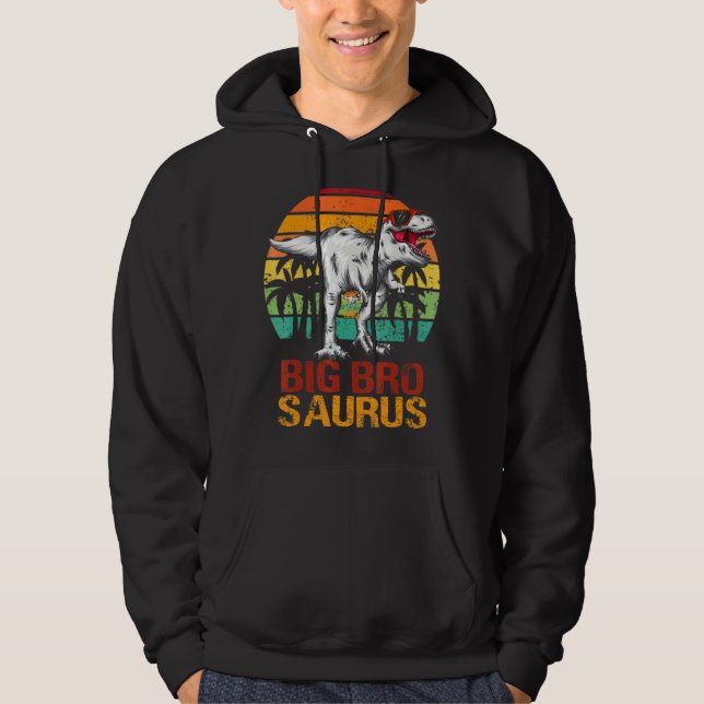 Bigbrosaurus Rex Dinosaur Big Bro Saurus Brother F Hoodie (Framsida)