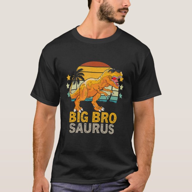 Bigbrosaurus Rex Dinosaur Big Bro Saurus Brother T Shirt (Framsida)