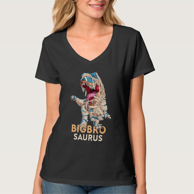 Bigbrosaurus Rex Dinosaur Stor Bro Saurus Broder F T Shirt (Framsida)