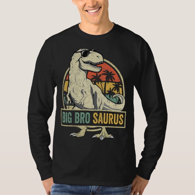 Bigbrosaurus t Rex Dinosaur Big Bro Saurus Brother Shirt (Framsida)