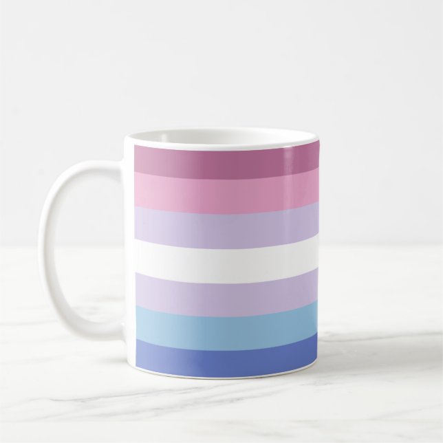Bigender Pride Flagga Kaffemugg (Vänster)