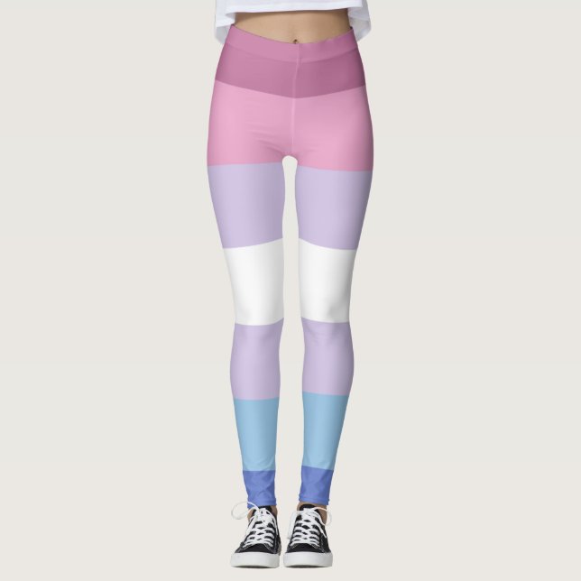 Bigender Pride Flagga Leggings (Framsida)