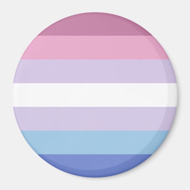 Bigender Pride Flagga Magnet (Framsidan)