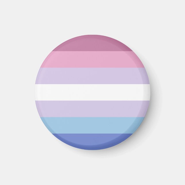 Bigender Pride Flagga Magnet (Framsidan)