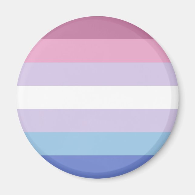 Bigender Pride Flagga Magnet (Framsidan)