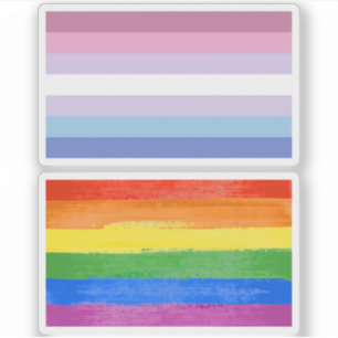 Bigenderstolthet Klistermärken