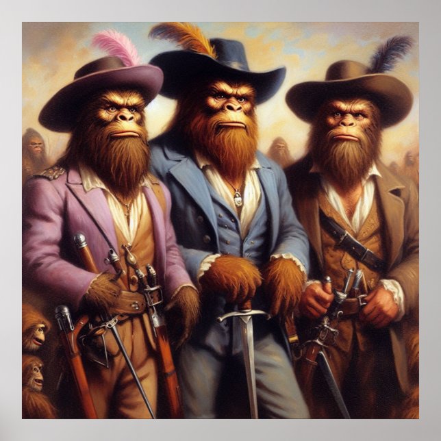 Bigfoot 3 Musketers Poster (Framsidan)