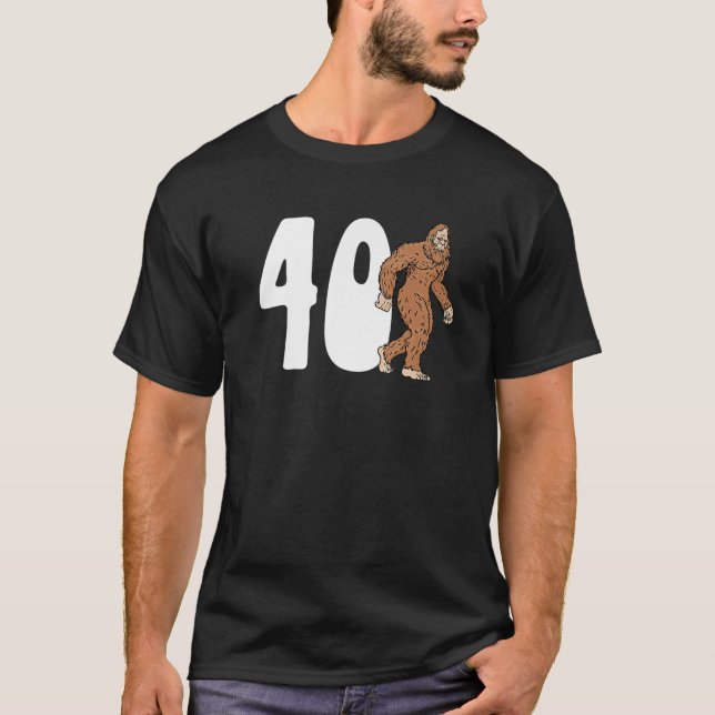 Bigfoot 40:e 40:e födelsedag 40 år O T Shirt (Framsida)