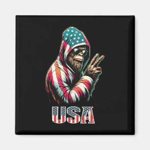 Bigfoot 4:e juli USA Patriotic Sasquatch Tonåringa Magnet