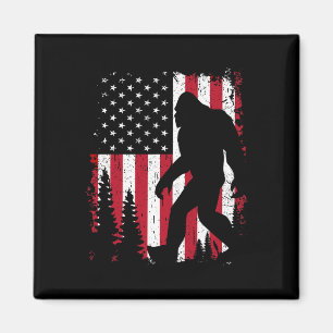 Bigfoot 4 juli amerikansk usa flagga patriotisk Ki Magnet