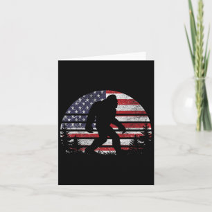 Bigfoot 4 juli amerikansk USA-flagga patriotisk Sa Kort