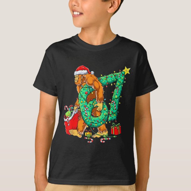 Bigfoot 67 Meme Christmas Tree 67 Baseball Lifesty T Shirt (Framsida)