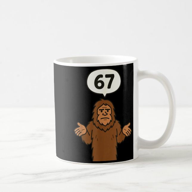 Bigfoot 67 Meme Six Seven Funny Sasquatch  Kaffemugg (Höger)