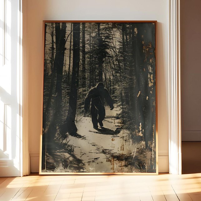 Bigfoot Affisch Konsttryck, Skräckinjagande Väggko (Skapare uppladdad)