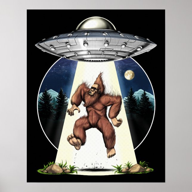 Bigfoot Alien Abduction Poster (Framsidan)