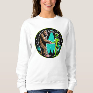 Bigfoot Alien Alliance - Funny Scifi Cryptid T Shirt
