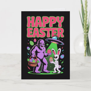 Bigfoot Alien Påskkort Kort