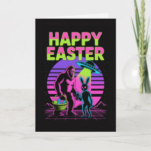 Bigfoot Alien Påskkort Kort