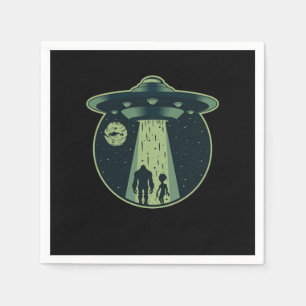 Bigfoot Alien Sasquatch UFO Abduction Utomjordinga Pappersservett
