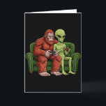 Bigfoot Alien TV-spel Gaming Sasquatch Ufo Män Kort<br><div class="desc">Bigfoot Alien TV-spel Gaming Sasquatch Ufo Män Pojkar Barn</div>