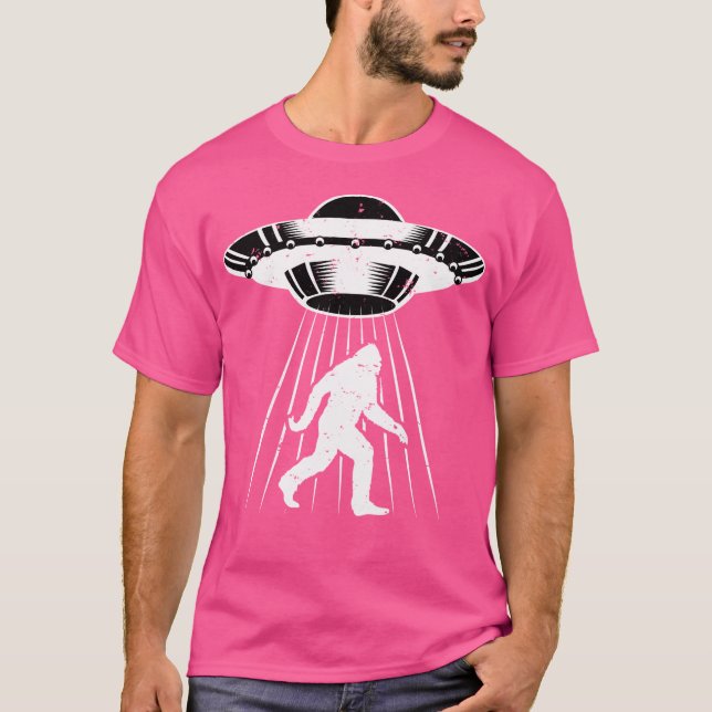 Bigfoot Alien Ufo Abductions T Shirt (Framsida)