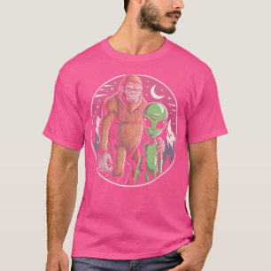 Bigfoot Alien Ufo Believer Funny Sasquatch Hunter T Shirt