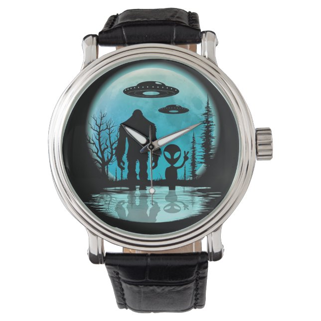 Bigfoot Alien UFO Disclosure Conspiracy Gift Armbandsur (Framsida)