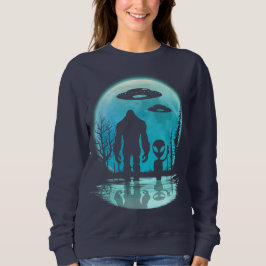 Bigfoot Alien UFO T Shirt
